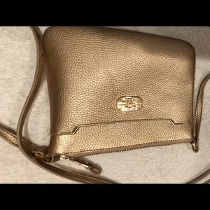 Ralph Lauren gold leather crossbody bag